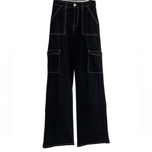 Black Cargos with White Trim